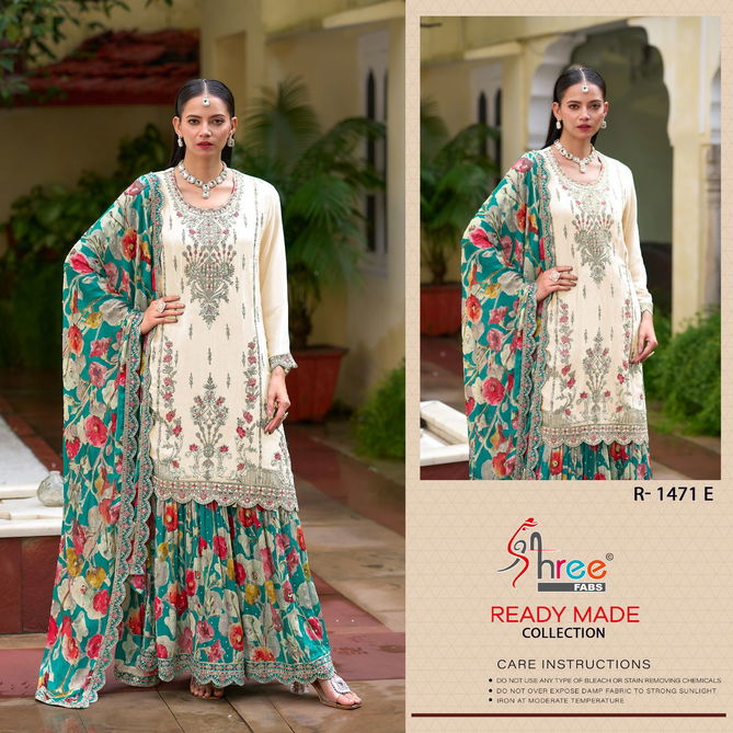 R 1471 Shree Fab Chinon Mirror Work Pakistani Readymade Suits Wholesale Price In Surat